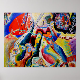 Poster Kandinsky - Bild mit rotem fleck,