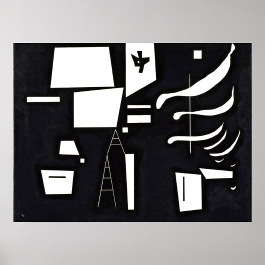 Poster Kandinsky - Blanc - doux et dur, (Devant)