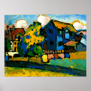 Poster Kandinsky - Blaues Haus Klein