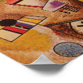 Poster Kandinsky Brown rouge jaune Abstrait (Coin)