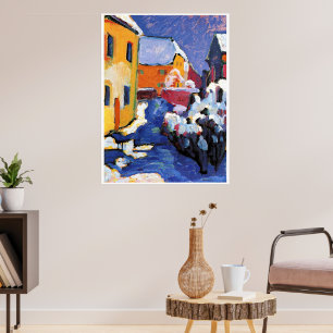 Poster Kandinsky - Cimetière et presbytère à Kochel