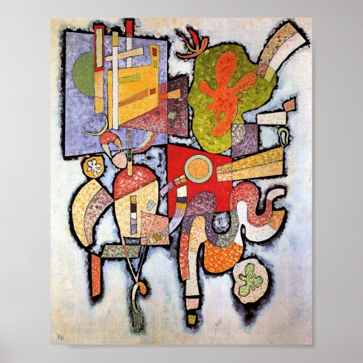 Poster Kandinsky - Complex, Simple, abstract art painting (Devant)