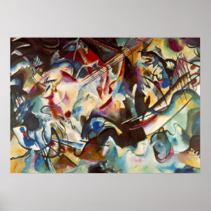 Poster Kandinsky Composition VI Peinture en toile Abstrai