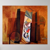 Poster Kandinsky Development in Brown Abstract Artwork (Devant)