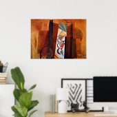 Poster Kandinsky Development in Brown Abstract Artwork (Bureau à domicile)