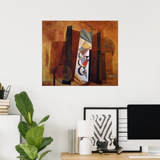 Poster Kandinsky Development in Brown Abstract Artwork (Bureau à domicile)