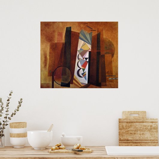 Poster Kandinsky Development in Brown Abstract Artwork (Cuisine)