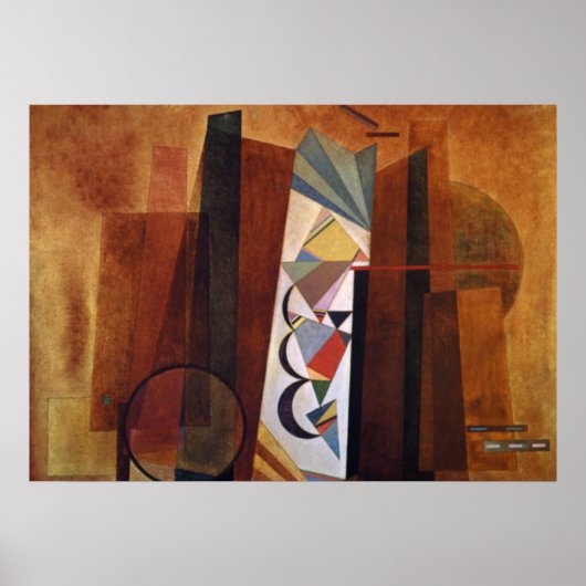 Poster Kandinsky Development in Brown Abstract Artwork (Devant)