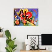 Poster Kandinsky - En bleu, art abstrait, (Bureau à domicile)