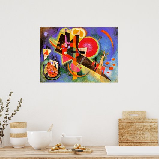 Poster Kandinsky - En bleu, art abstrait, (Cuisine)