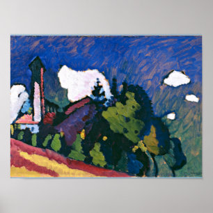 Poster Kandinsky - Étude pour le paysage avec tour