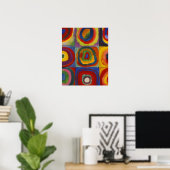 Poster Kandinsky Farbstudie Quadrate Carrés Colorés (Bureau à domicile)