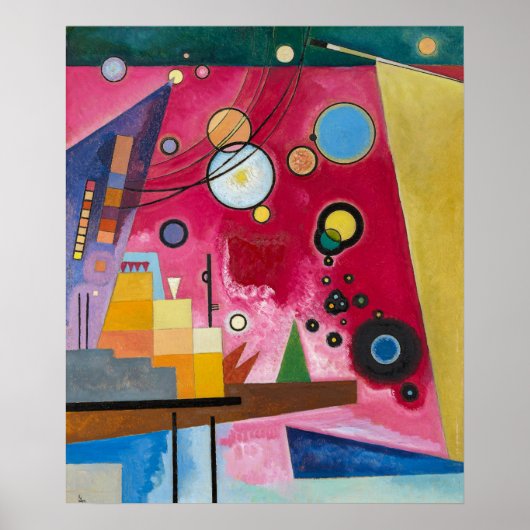 Poster Kandinsky Heavy Red, 1924 (Devant)