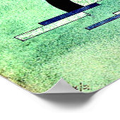 Poster Kandinsky - Immergé dans le vert, oeuvre populaire (Coin)