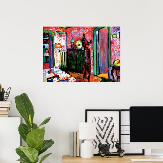 Poster Kandinsky : Intérieur, Ma Salle À Manger, 1909 (Bureau à domicile)