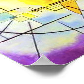 Poster Kandinsky jaune rouge bleu (Coin)