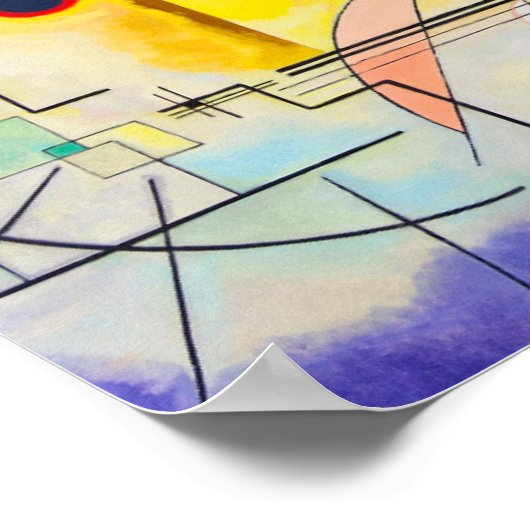 Poster Kandinsky jaune-rouge-bleu (Coin)