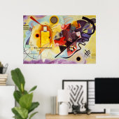 Poster Kandinsky Jaune Rouge Bleu Abstrait Peinture en to (Bureau à domicile)