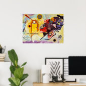 Poster Kandinsky Jaune Rouge Bleu Abstrait Peinture en to (Bureau à domicile)
