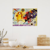 Poster Kandinsky Jaune Rouge Bleu Abstrait Peinture en to (Cuisine)