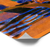 Poster Kandinsky - La Comète, peinture abstraite colorée, (Coin)