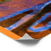 Poster Kandinsky - La Comète, peinture abstraite colorée, (Coin)