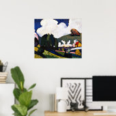 Poster Kandinsky - Landscape near Murnau with Locomotive (Bureau à domicile)