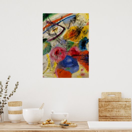 Poster Kandinsky - Lignes noires (Cuisine)