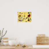 Poster Kandinsky - Line Spot (Cuisine)