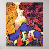 Poster Kandinsky - Montagne bleue, (Devant)