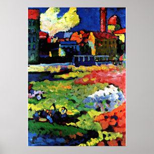 Poster Kandinsky - Munich-Schwabing avec l'église de St.