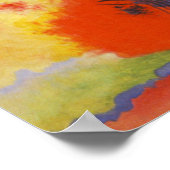 Poster Kandinsky Noir frappe la peinture Abstraite (Coin)