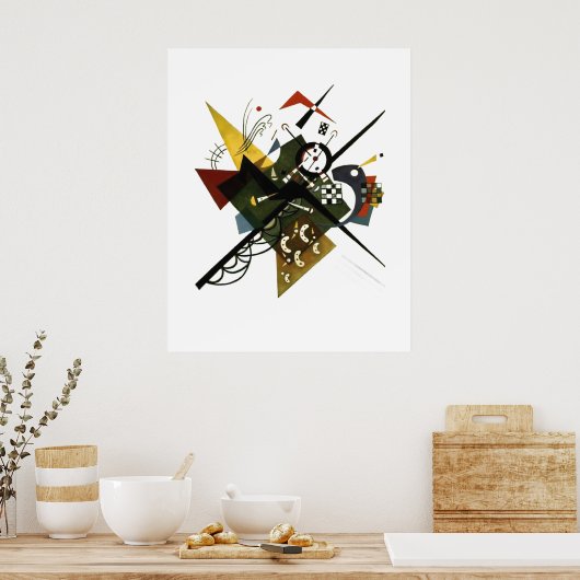 Poster Kandinsky On White II - Art Expressionniste Abstra (Cuisine)