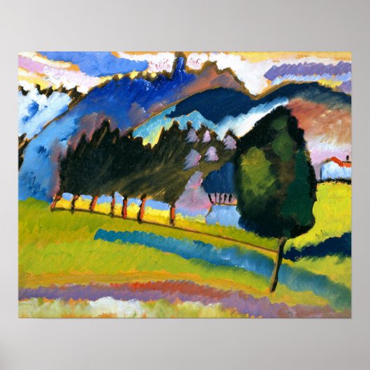 Poster Kandinsky - Paysage avec collines ondulantes (Devant)