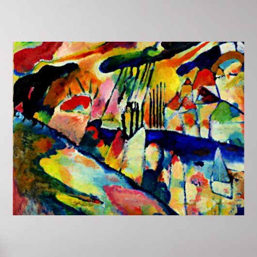Poster Kandinsky - Paysage avec pluie (Devant)