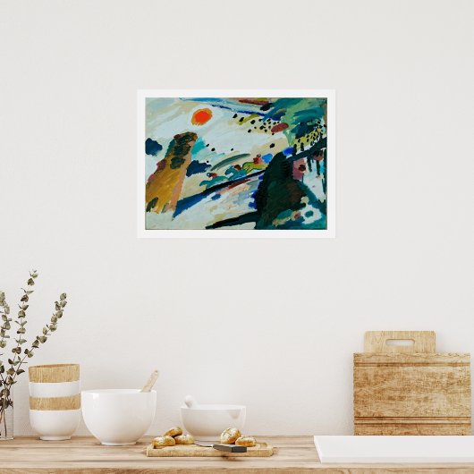 Poster Kandinsky - Paysage romantique (Cuisine)