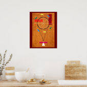 Poster Kandinsky - Peinture abstraite et joyeuse, (Cuisine)