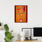 Poster Kandinsky - Peinture abstraite et joyeuse, (Bureau à domicile)