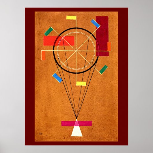Poster Kandinsky - Peinture abstraite et joyeuse, (Devant)