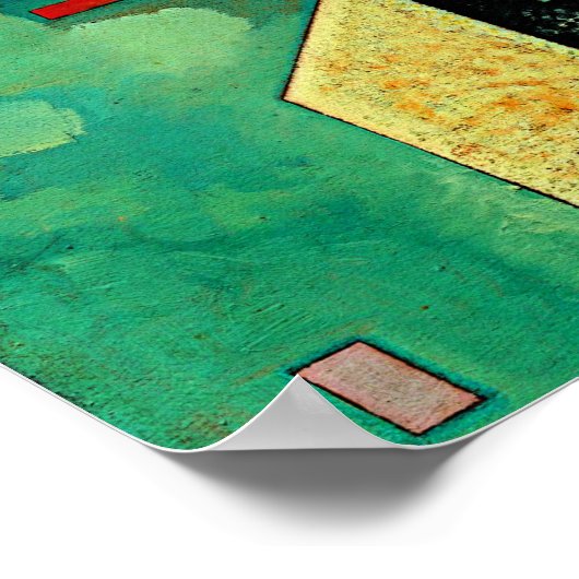 Poster Kandinsky - Peinture abstraite populaire et ascend (Coin)