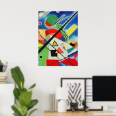 Poster Kandinsky - Peinture Bleue, (Bureau à domicile)