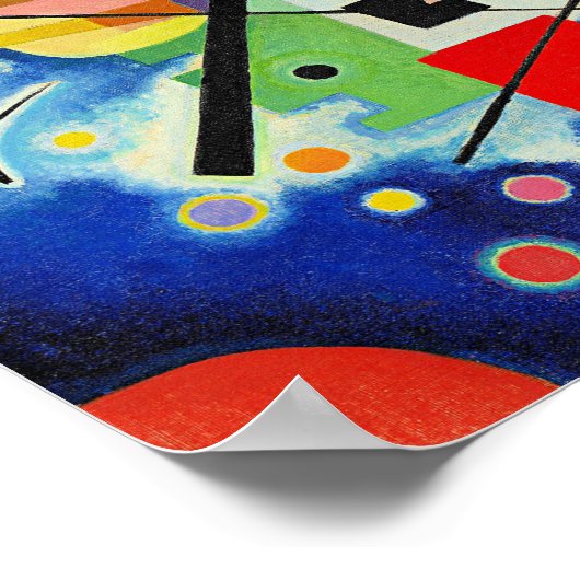 Poster Kandinsky - Peinture Bleue (Coin)