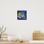Poster Kandinsky - Peinture Bleue (Cuisine)