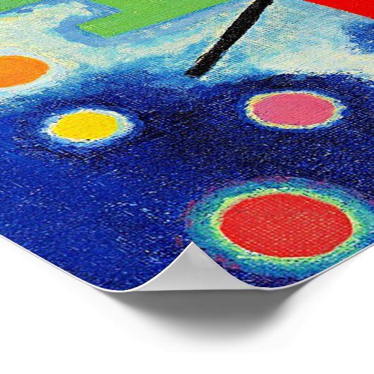 Poster Kandinsky - Peinture Bleue, (Coin)