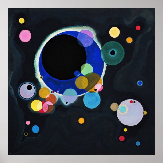 Poster Kandinsky Plusieurs cercles Abstrait (Devant)