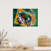 Poster Kandinsky - Rouge ovale (Cuisine)