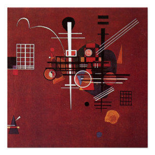 Poster Kandinsky - Rouge terne