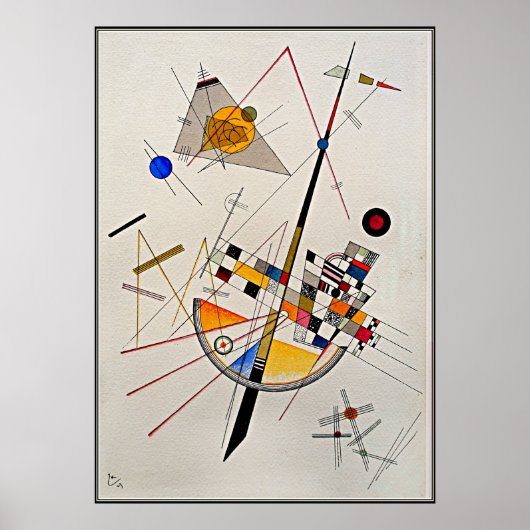 Poster Kandinsky - Tension délicate, art abstrait (Devant)
