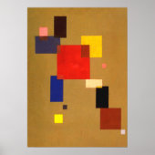 Poster Kandinsky Treize Rectangles peinture Abstraite (Devant)