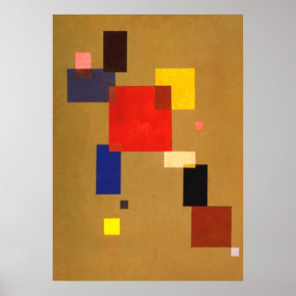Poster Kandinsky Treize Rectangles peinture Abstraite